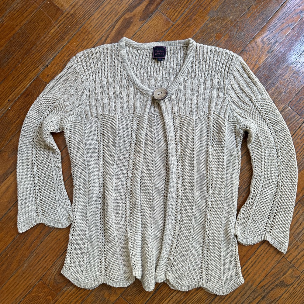 Colour Works Flax Knit Cardigan